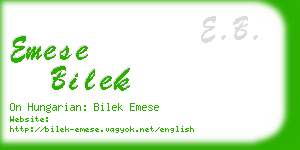 emese bilek business card